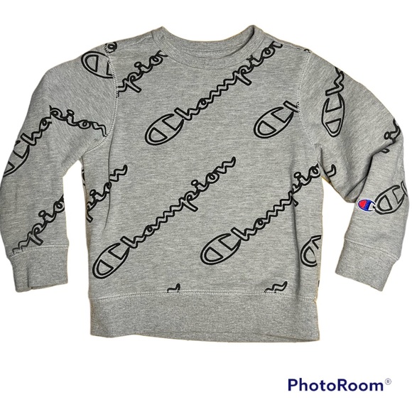 Champion Boys Size 5 Gray Pullover Sweater Champion Gray sweater - Picture 8 of 8